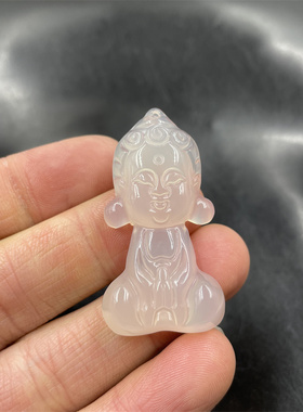玉髓玛瑙宝宝佛挂件玉坠
