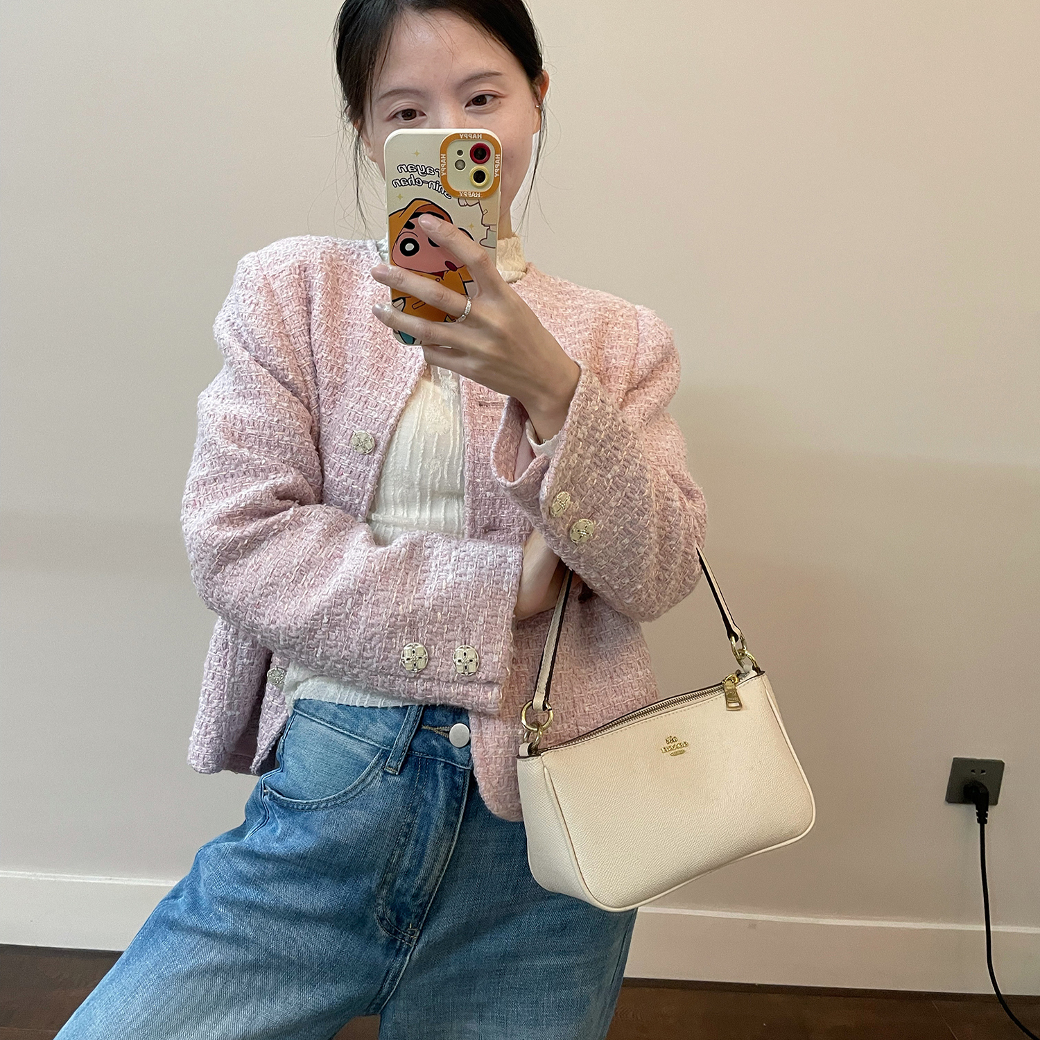 小香风外套女短款粗花呢上衣