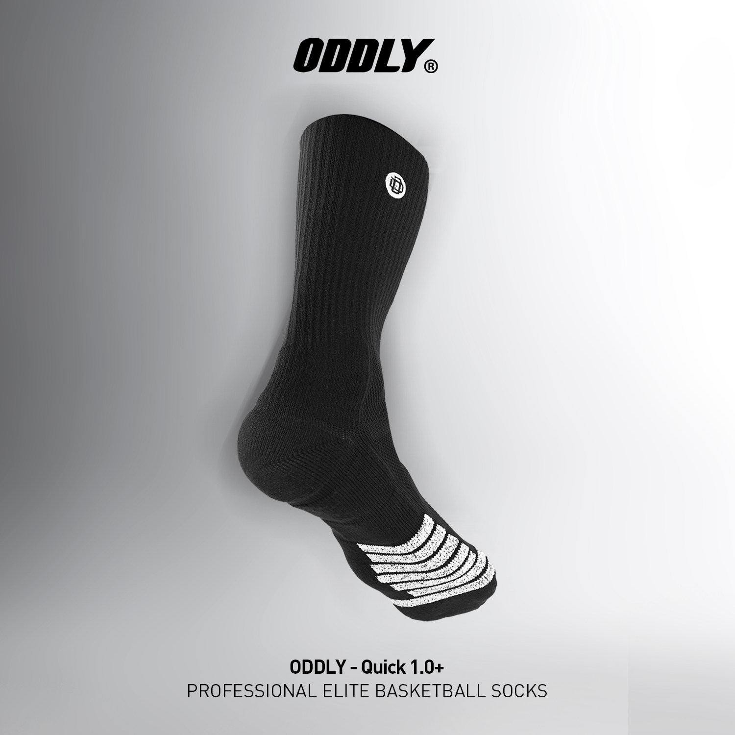 ODDLY【QUICK1.0+】进口防滑纱篮球袜职业球员精英运动袜长筒加厚