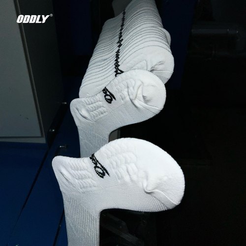 ODDLY【life2.0】纯白棉袜运动休闲袜子健身毛巾底10A抗菌防臭