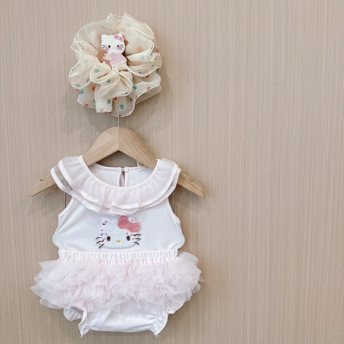 ins卡通女宝宝两件套薄款kt猫婴儿包屁裙夏天公主裙新生儿衣服萌