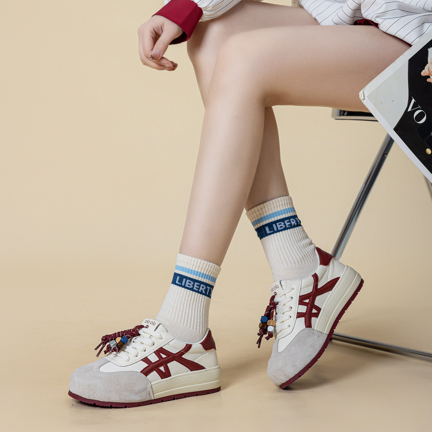 复古厚底德训鞋女款2026新款巨好看透气软底防滑舒适休闲运动板鞋,女鞋,时尚休闲鞋,淘宝优惠券,粉丝福利购,淘宝优惠卷