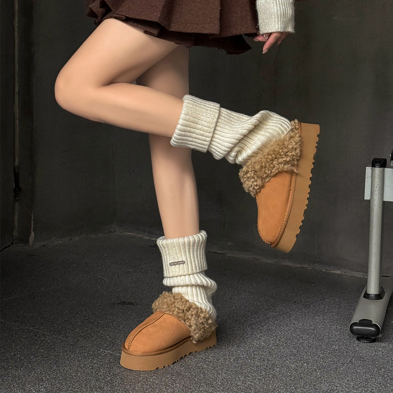 真皮版羊毛卷毛拖鞋女2025新款爆款保暖包头拖牛皮真毛毛拖雪地靴