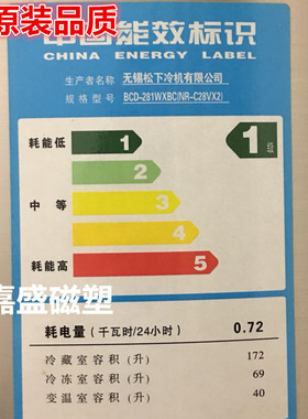 适用于松下BCD-281WXBC(NR-C28VXZ)  281WVX(NR-C28VX1)门封条