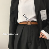 皮带男士潮流ins简约百搭配饰韩版休闲学生潮腰带H07-P12，商品下架区，星座1501