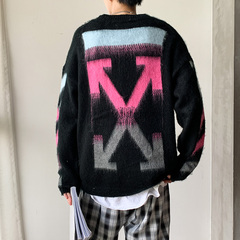 Autumn / winter Korean gradient arrow couple sweater loose fashion personalized Pullover Sweater