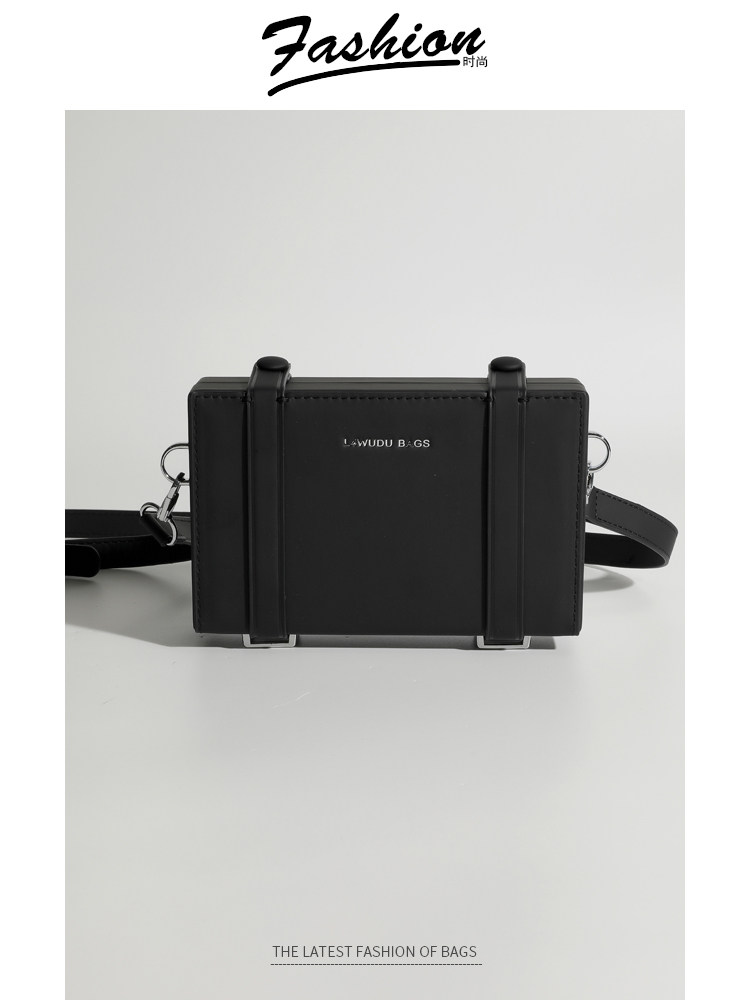 潮牌新款高级感斜挎方形包男时尚盒子单肩包女FC61-P48，鞋类箱包手腕包，星座1501