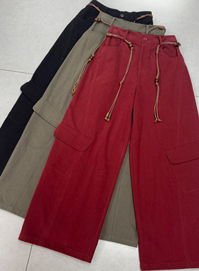 【西施姐姐推荐】S327M设计感直筒休闲裤百搭2025新款