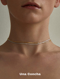 U.CA韩国numbering圆珠项链小众简约镀金时髦叠戴素链锁骨链choke