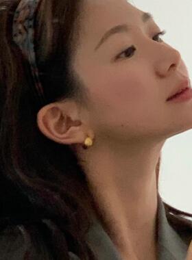 U.CA小众Sophie Buhai贝壳纹理耳钉女时髦简约fever同款双面耳环