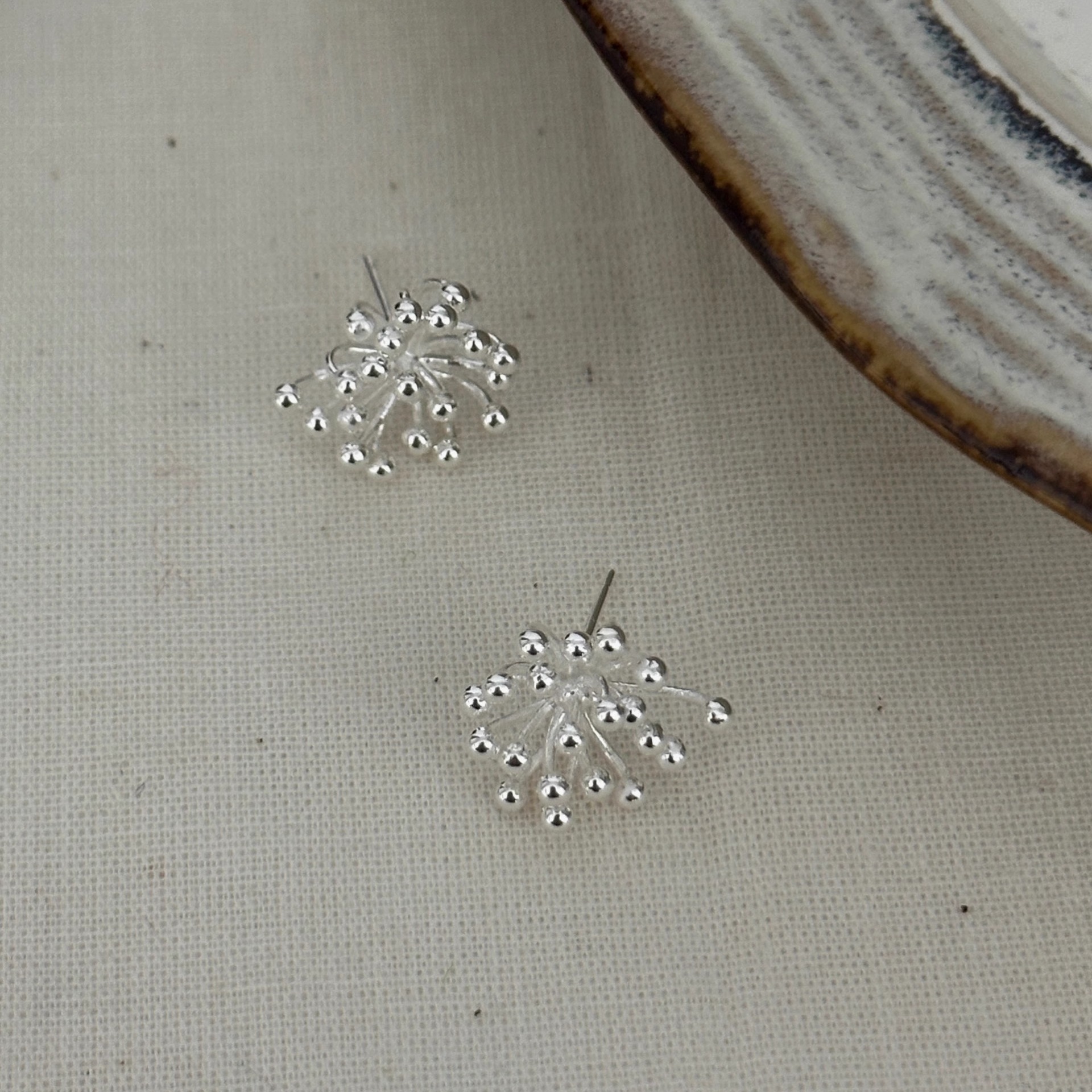 烟花气质耳钉925纯银ins
