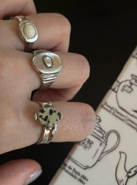 mars小众奶糖戒指做旧复古