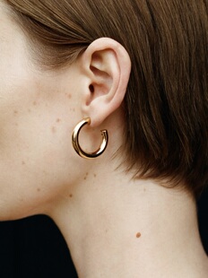 nice buhai圆圈耳钉女C形时髦简约hoops耳圈about U.CA法式 Sophie