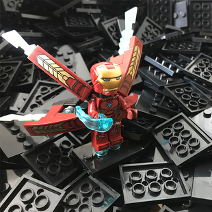 中国积木钢铁侠人仔超级英雄第三方复仇者联盟装甲拼装积木玩具