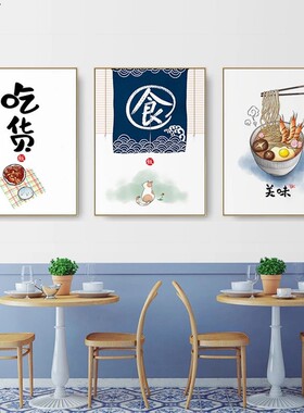 吃饭餐厅背景墙食堂装饰画画芯