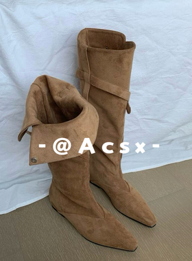 【阿茶】新年战靴~2025冬季新款增高厚底腿长长靴骑士靴女