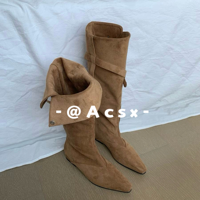 【阿茶】新年战靴~2025冬季新款增高厚底腿长长靴骑士靴女