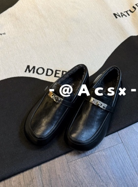 【阿茶】小马乐福~2025冬季新款加绒加厚真皮博肯乐福鞋女