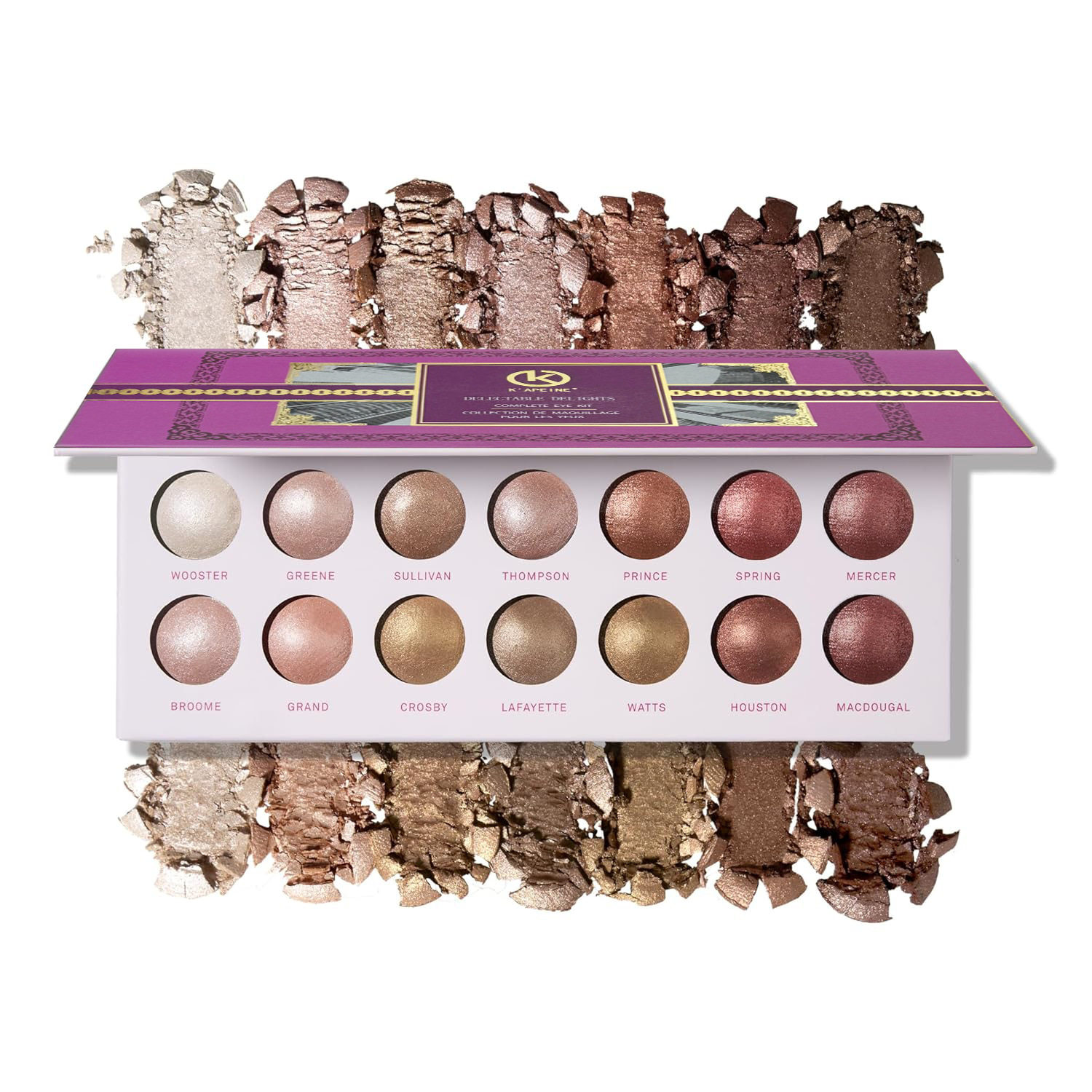 卡佩尔14色烤粉眼影盘沙棕细腻持久珠光亮片易上妆舞会妆新手推荐,彩妆/香水/美妆工具,眼影,淘宝优惠券,粉丝福利购,淘宝优惠卷