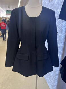 Vane韦恩十三行西装外套女沙漏腰气质御姐上衣新款西装黑连衣裙vn