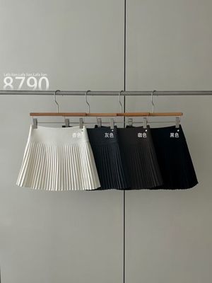 lafalian正品2025韩国a字版型学院风短裙高腰显瘦小百褶裙裤裙女