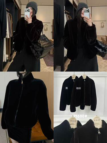 摩登mdeng197皮毛一体环保皮草女新款立领拉链仿水貂绒外套95680