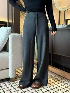 显瘦长裤 女2025新款 6692 加绒加厚羊绒直筒裤 LILAIHANG利来行正品