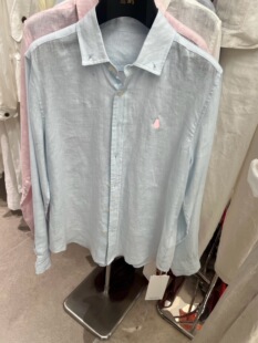 宽松休闲薄款 the polo衫 女长袖 小马标防晒衣外套 wang拉夫亚麻衬衫