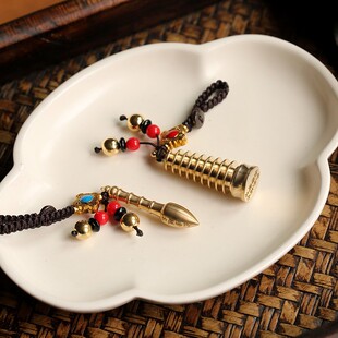 文昌塔挂件纯铜13层9层黄铜文昌笔挂件钥匙扣吊坠礼品