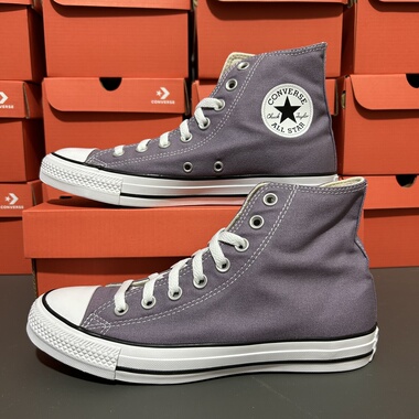 匡威Allstar经典款烟熏紫浅紫色高帮跑步鞋休闲鞋帆布鞋A02062c