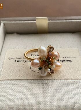 STINA新款浪漫气息经典珍珠戒指