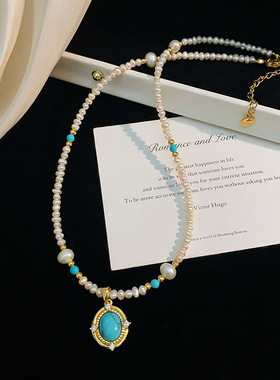 STINA天然珍珠淡水无核小米珠项