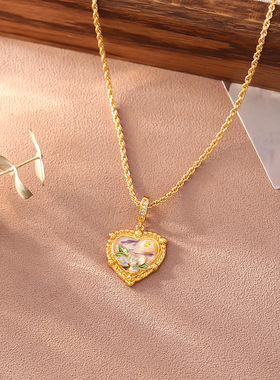 STINA莫奈花园油画风吊坠高级感