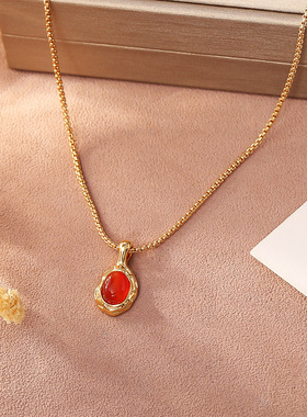 STINA轻奢项链小众设计高级感石