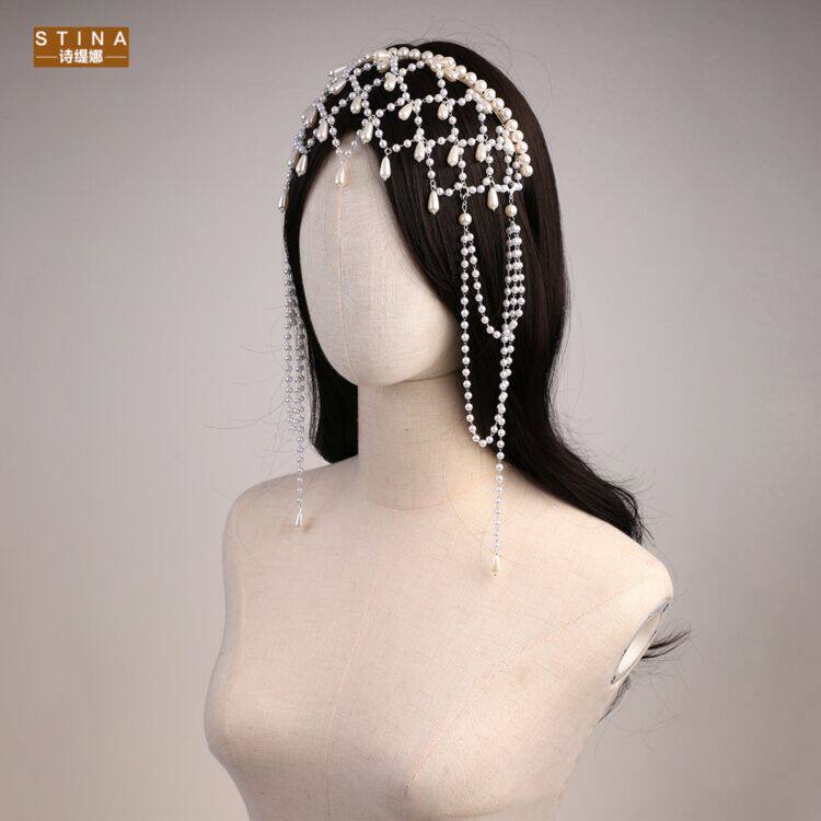 STINA新款欧美时尚珍珠发箍头饰