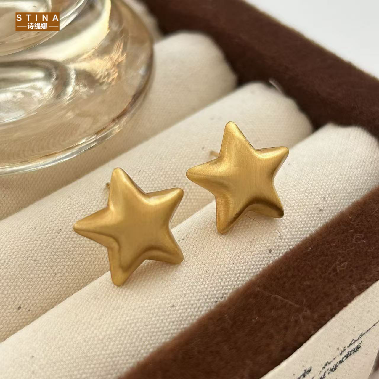 STINA新款小众轻奢气质五角星耳