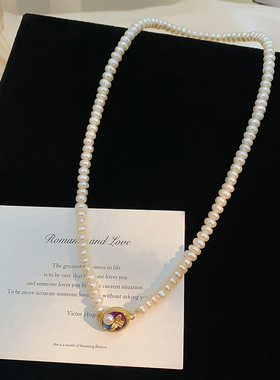 STINA新款淡水无核珍珠项链女复