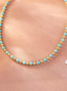 STINA夏季新品绿松石彩色串珠项