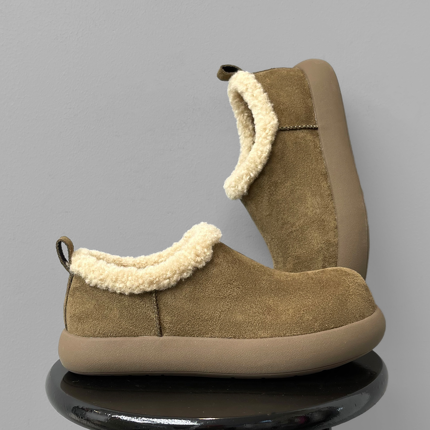 男士棉鞋冬季加绒全包小土豆勃肯鞋男女情侣一脚蹬保暖面包雪地靴