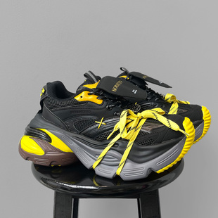 厚底网面运动休闲情侣鞋 秋冬2025新款 子 男女款 小众设计绑带老爹鞋