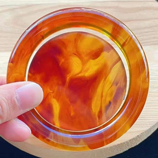 正品 收藏珠宝饰品 天然缅甸琥珀高品质棕红圈口57mm圆条美镯女神款