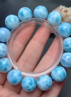 正品天然高品质海纹石14mm圆珠手链男女款手串文玩工艺珠宝饰品