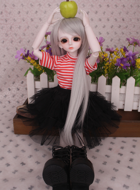 bjd sd娃娃 女娃1/4分灰色头发