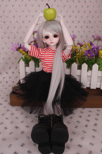 bjd sd娃娃 女娃1/4分灰色头发