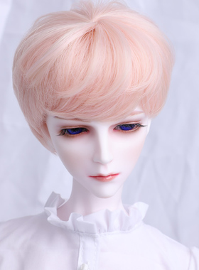 bjd sd娃假发 橙色短发 帅气清新百搭 3分 4分 6分可选 男女可戴