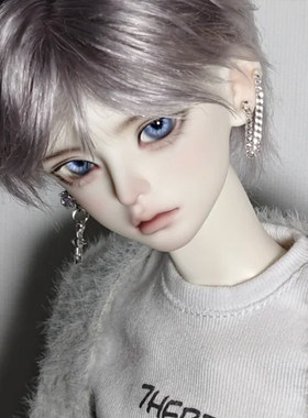 bjd4分男娃小狰素体sd娃关节人偶