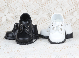 BJD娃娃 SD娃娃 1/4 男娃鞋 四分 圆头绑带男鞋（黑白颜色可选）