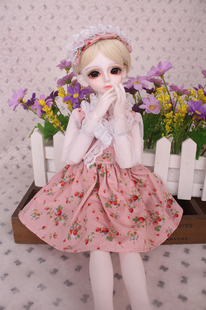 BJD SD娃娃碎花蕾丝洋裙 甜美风连衣裙 配头饰 （可定制尺寸）
