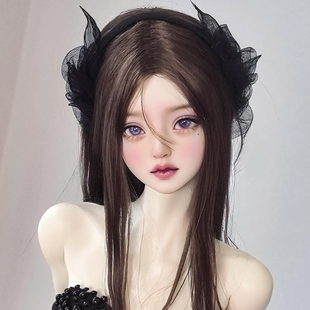 bjd娃娃sd娃3分女娃小姝 不笑姝御姐风素体关节人偶化妆气质女神