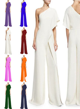 Solid color fashion casual jumpsuit woman 时尚休闲连体裤女